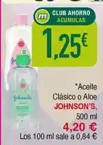 Masymas Johnson's - aceite clasico o aloe oferta