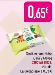 Masymas Crowe - toallitas para niños cara y manos oferta
