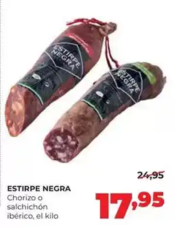 Alimerka Estirpe negra - chorizo o salchichon iberico oferta