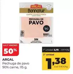 Alimerka Argal - pechuga de pavo 90% carne oferta