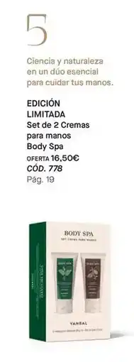 Yanbal Yanbal - set de 2 cremas para manos body spa oferta