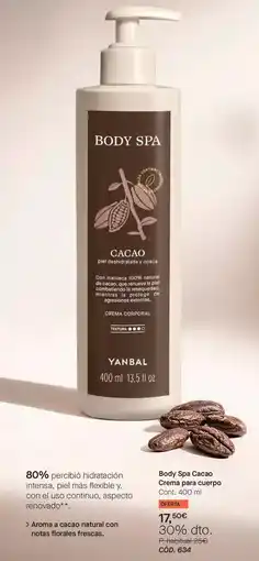 Yanbal Yanbal - body spa cacao crema para cuerpo oferta