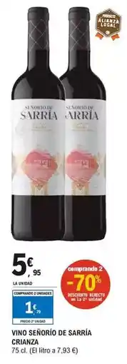 E.Leclerc Señorío de sarría - vino crianza oferta