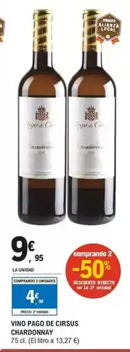 E.Leclerc Pago de cirsus - vino chardonnay oferta
