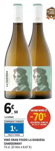 E.Leclerc Gran feudo - vino la duquesa chardonnay oferta