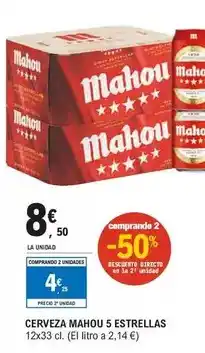 E.Leclerc Mahou - cerveza 5 estrellas oferta