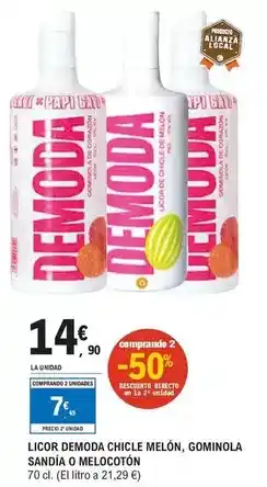 E.Leclerc Demoda - licor chicle melon oferta