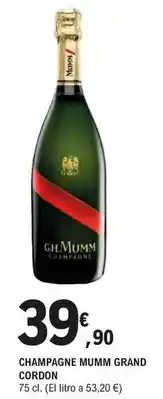 E.Leclerc Mumm - champagne grand cordon oferta