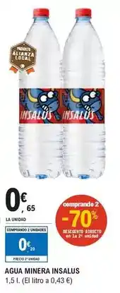 E.Leclerc Insalus - agua minera oferta