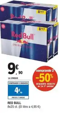 E.Leclerc Red bull - 8x25cl oferta