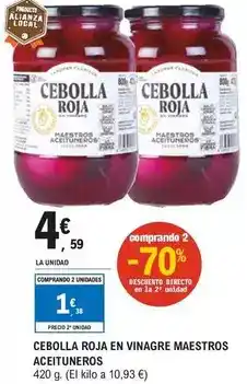 E.Leclerc Maestros aceituneros - cebolla roja en vinagre oferta