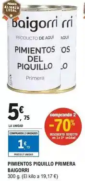 E.Leclerc Baigorri - pimientos piquillo primera oferta