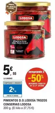 E.Leclerc Lodosa - pimientos d.o. trozos conservas oferta