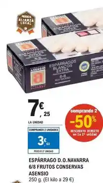 E.Leclerc Asensio - esparrago d.o. navarra 6/8 frutos oferta