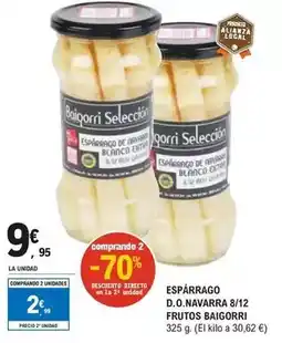 E.Leclerc Baigorri - esparrago d.o. navarra 8/12 frutos oferta
