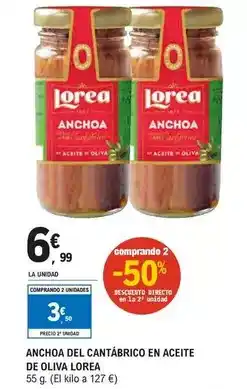 E.Leclerc Lorea - anchoa del cantabrico en aceite de oliva oferta