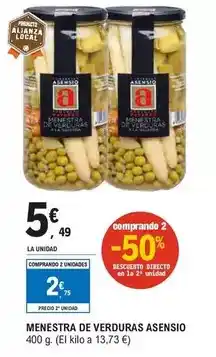 E.Leclerc Asensio - menestra de verduras oferta