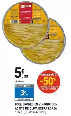 E.Leclerc Lorea - boquerones en vinagre con aceite de oliva extra oferta