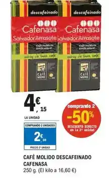 E.Leclerc Cafenasa - cafe molido descafeinado oferta