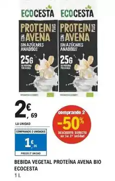 E.Leclerc Ecocesta - bebida vegetal proteina avena bio oferta