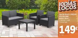E.Leclerc Salon bajo 4 piezas poliresina oferta