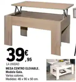E.Leclerc Mesa centro elevable modelo gala oferta
