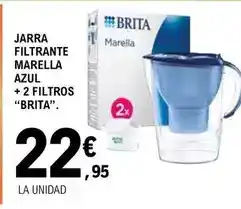 E.Leclerc Brita - jarra filtrante marella azul + 2 filtros oferta
