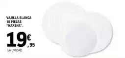E.Leclerc Luminarc - vajilla blanca 18 piezas harena oferta