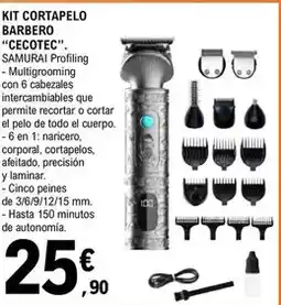 E.Leclerc Cecotec - kit cortapelo barbero oferta