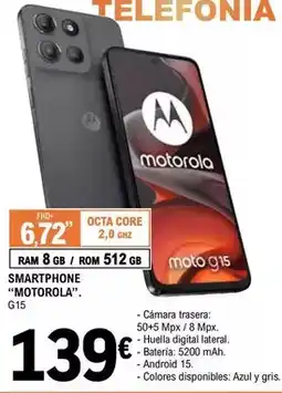 E.Leclerc Motorola - smartphone g15 oferta