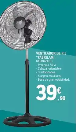 E.Leclerc Fabrilam - ventilador de pie oferta