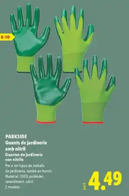 Lidl PARKSIDE Guants de jardineria amb nitril oferta