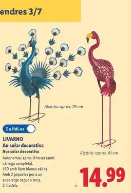 Lidl LIVARNO Au solar decorativa Ave solar decorativa oferta