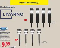 Lidl LIVARNO Estaques solars LED Estacas solares LED oferta