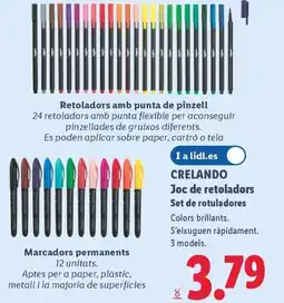 Lidl CRELANDO Joc de retoladors Set de rotuladores oferta