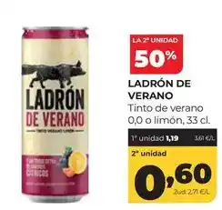 Alimerka Ladrón de manzanas - tinto de verano 0,0 o limon oferta