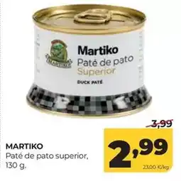 Alimerka Martiko - pate de pato superior oferta