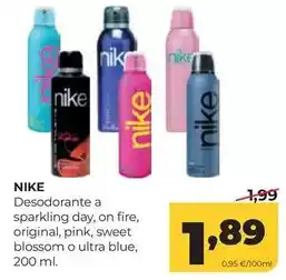 Alimerka Nike - desodorante a sparkling day, on fire, original, pink, sweet blossom o ultra blue oferta