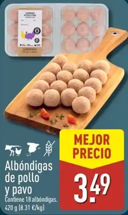 ALDI Albóndigas de pollo y pavo oferta