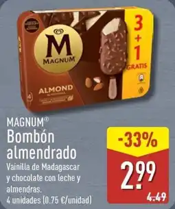 ALDI MAGNUM Bombón almendrado oferta