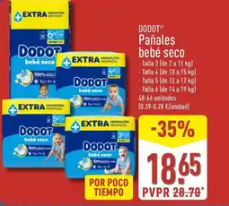ALDI DODOT Pañales bebé seco oferta