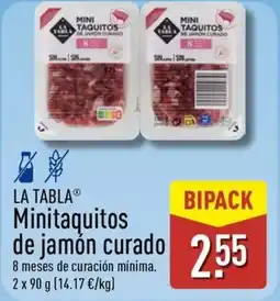 ALDI LA TABLA Minitaquitos de jamón curado oferta