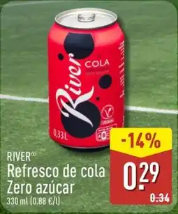 ALDI RIVER Refresco de cola Zero azúcar oferta