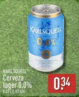 ALDI KARLSQUELL Cerveza lager 0,0% oferta