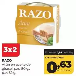 Alimerka Razo - atun en aceite de girasol oferta