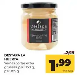 Alimerka Destapa la huerta - yemas cortas extra gruesas oferta