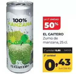 Alimerka El gaitero - zumo de manzana oferta