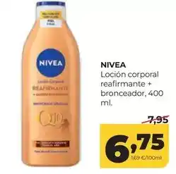 Alimerka Nivea - locion corporal reafirmante + bronceador oferta