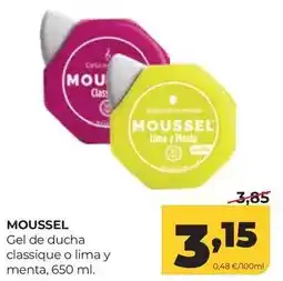 Alimerka Moussel - gel de ducha classique o lima y menta oferta