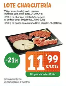 AhorraMas Emjamesa - lote charcuteria oferta